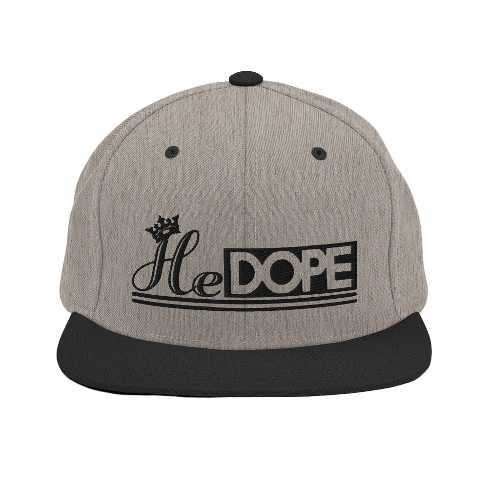 HeDOPE Snapback Hat in Black
