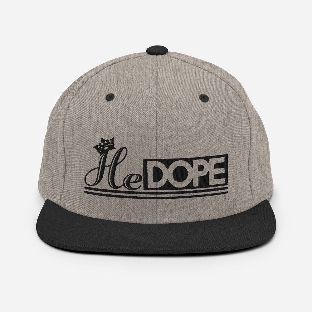 HeDOPE Snapback Hat in Black