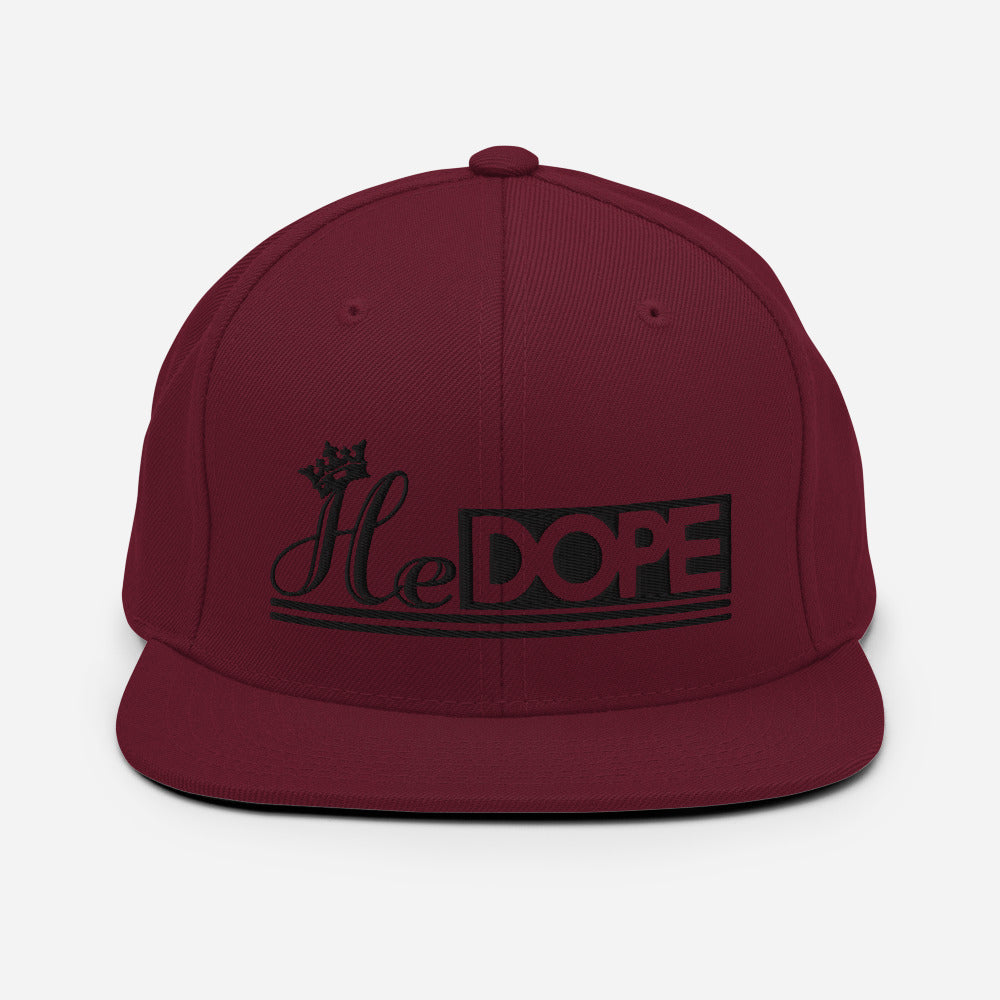 HeDOPE Snapback Hat in Black