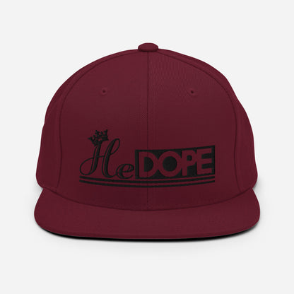 HeDOPE Snapback Hat in Black