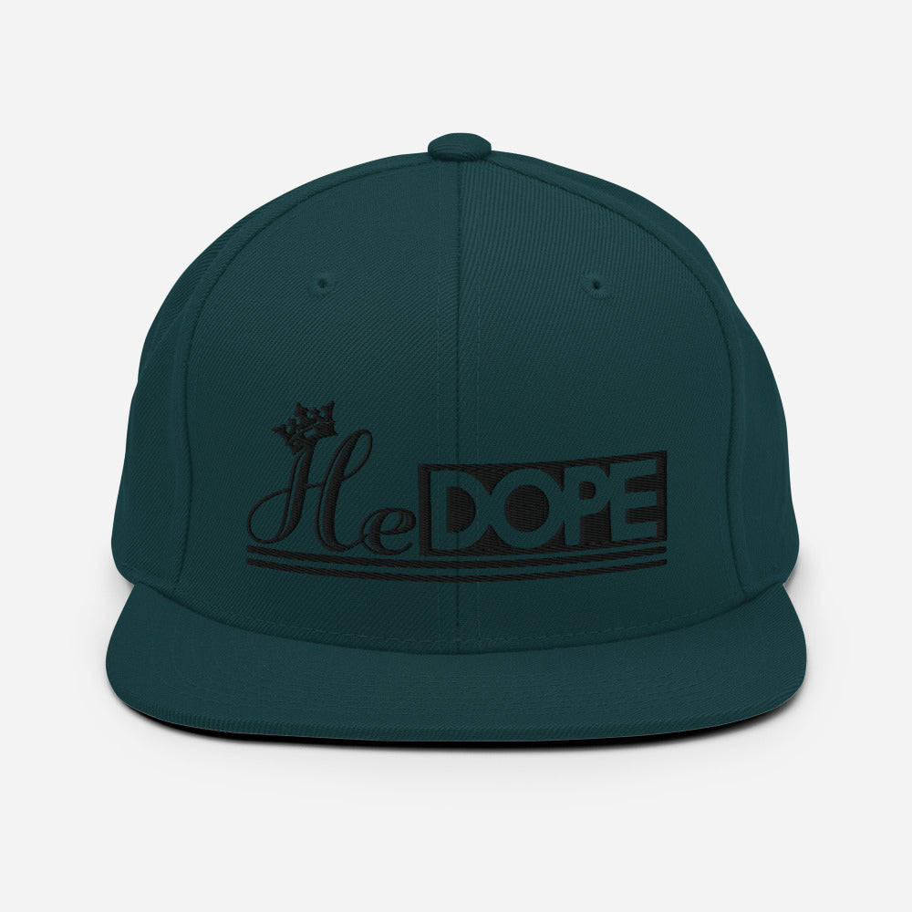 HeDOPE Snapback Hat in Black