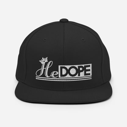 HeDOPE Snapback Hat in White