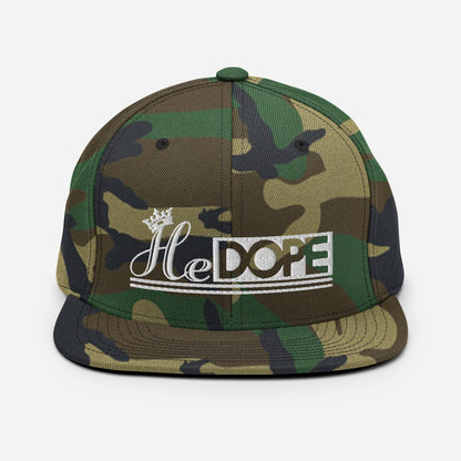 HeDOPE Snapback Hat in White