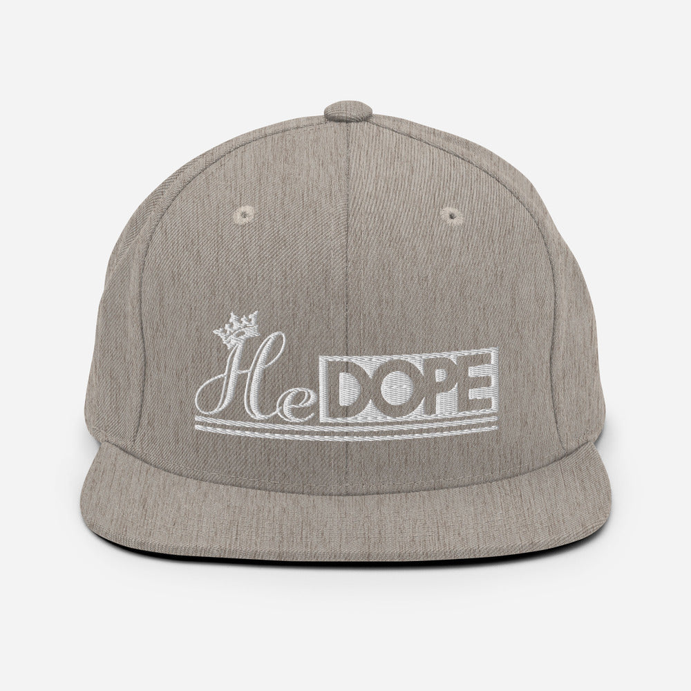 HeDOPE Snapback Hat in White