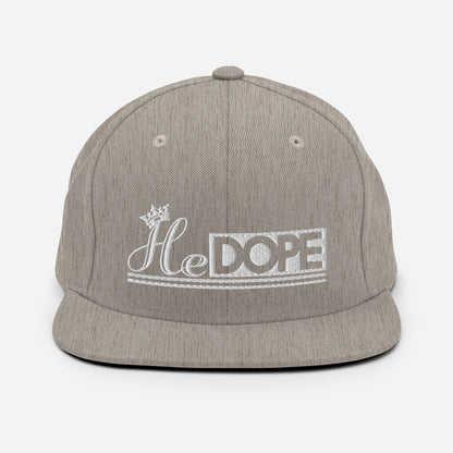 HeDOPE Snapback Hat in White