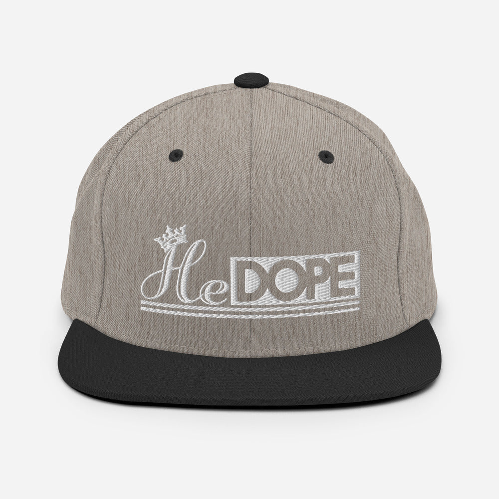 HeDOPE Snapback Hat in White