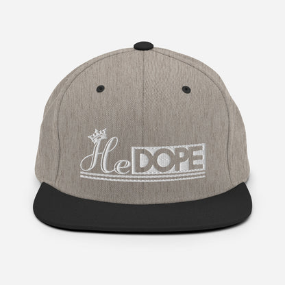 HeDOPE Snapback Hat in White