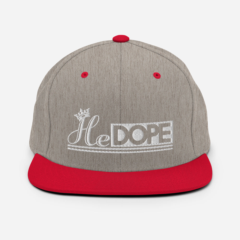 HeDOPE Snapback Hat in White