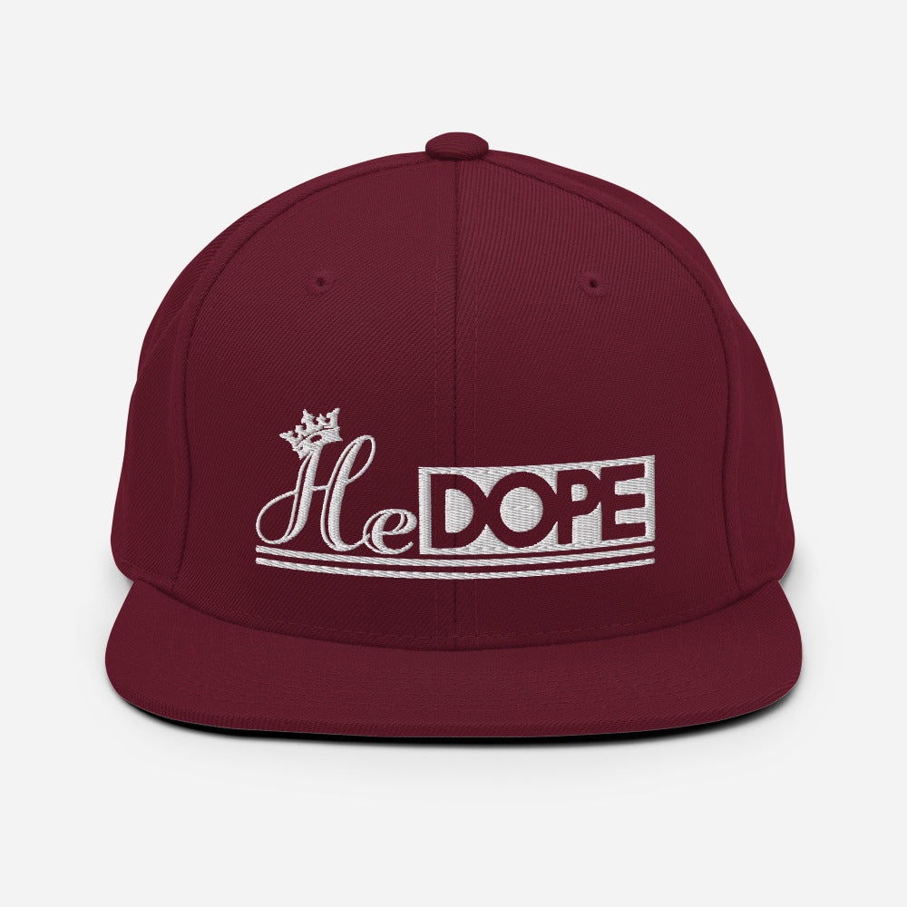 HeDOPE Snapback Hat in White