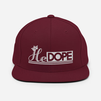 HeDOPE Snapback Hat in White