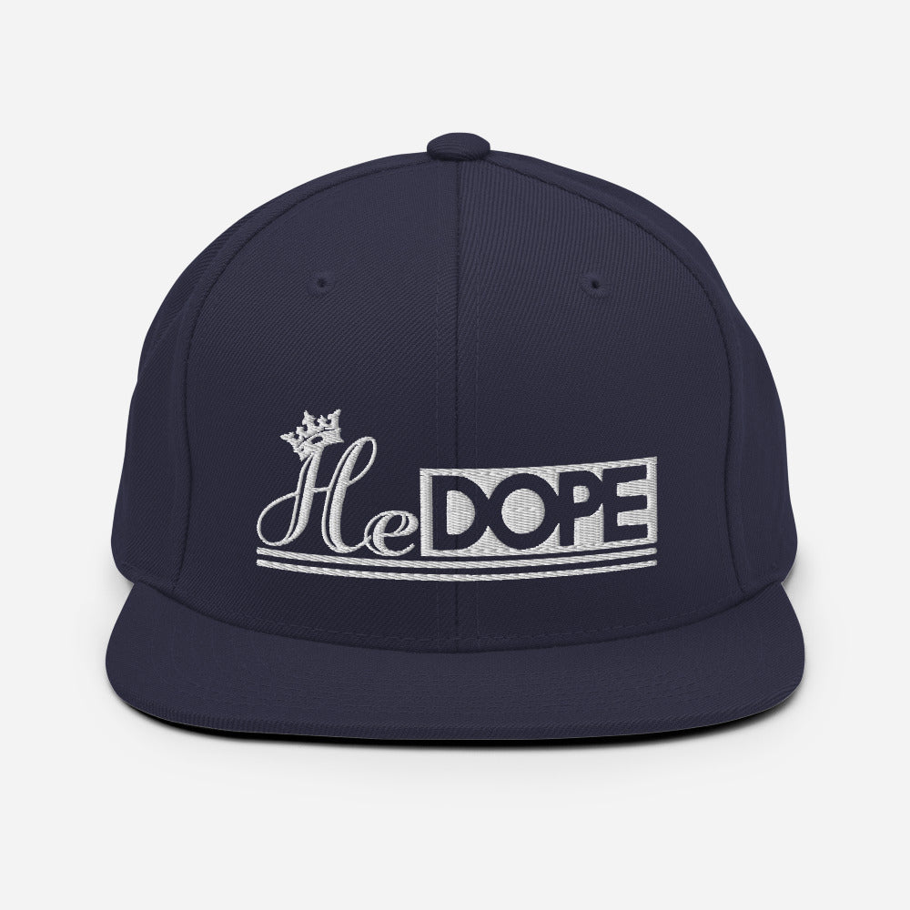 HeDOPE Snapback Hat in White