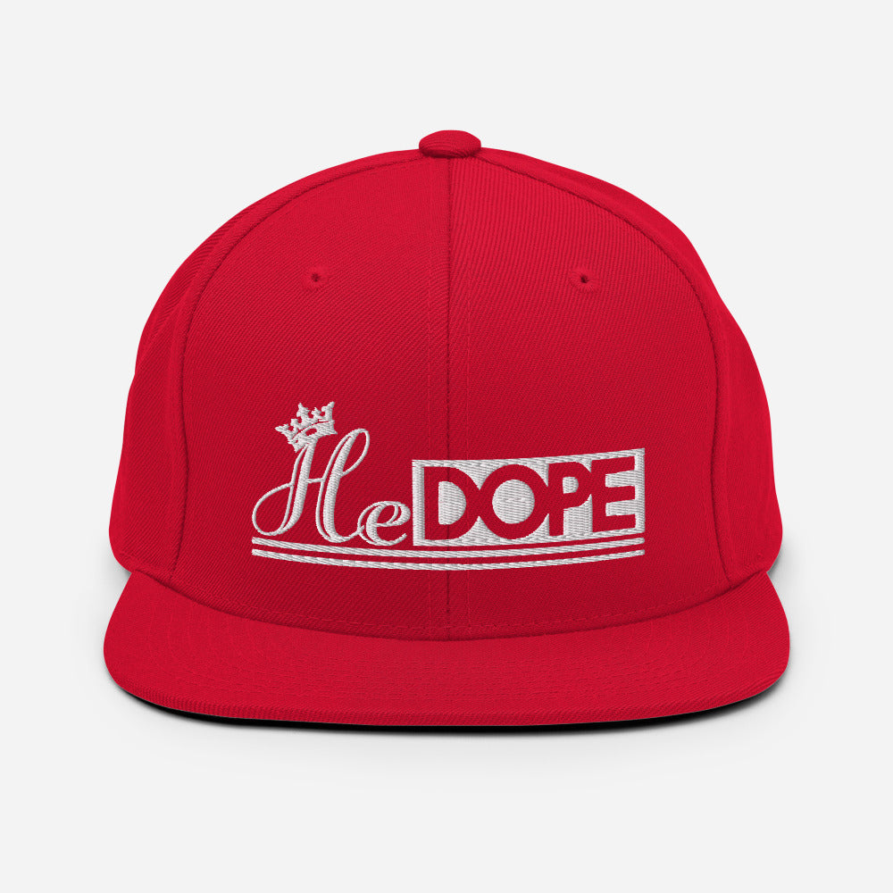 HeDOPE Snapback Hat in White