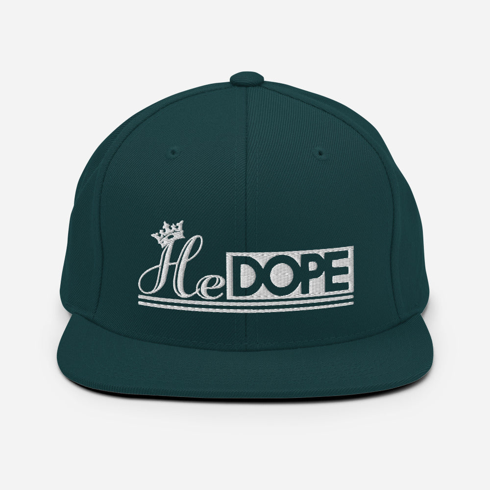 HeDOPE Snapback Hat in White
