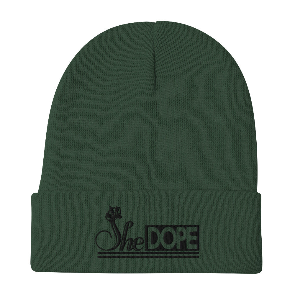 SheDOPE Embroidered Beanie