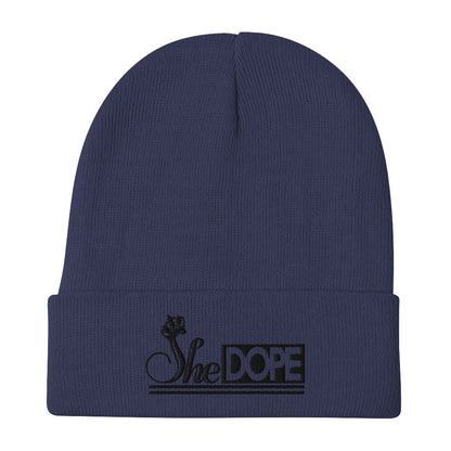 SheDOPE Embroidered Beanie