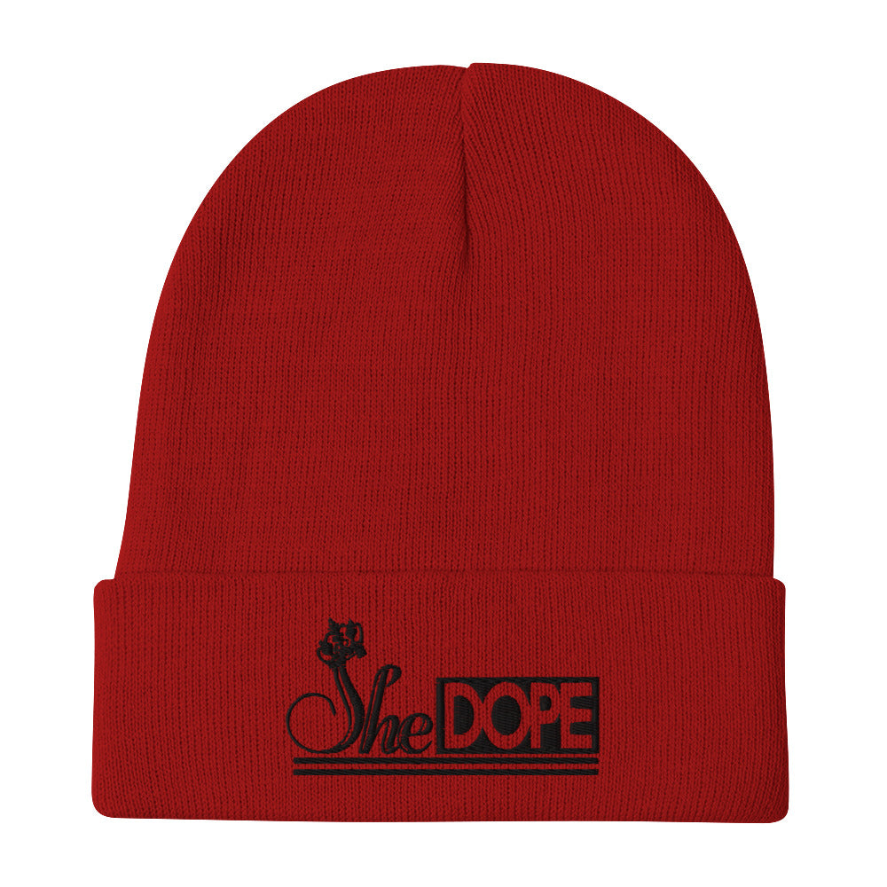 SheDOPE Embroidered Beanie