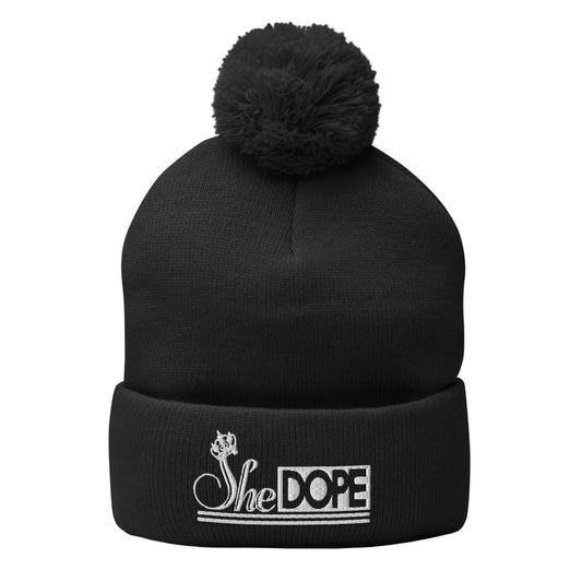 SheDOPE Pom-Pom Beanie