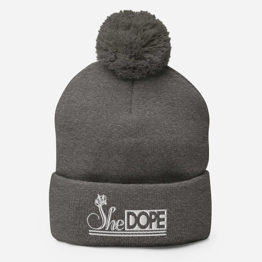 SheDOPE Pom-Pom Beanie