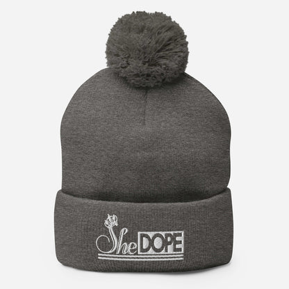 SheDOPE Pom-Pom Beanie