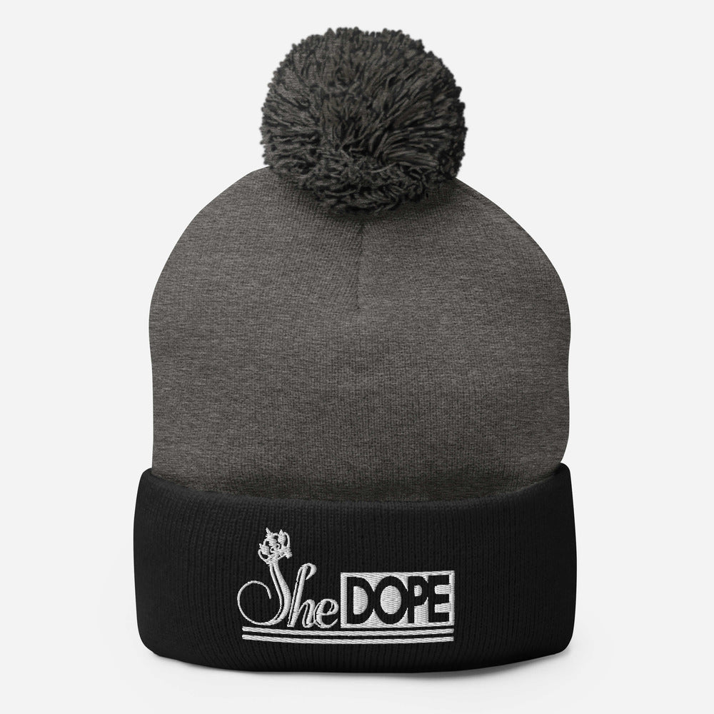 SheDOPE Pom-Pom Beanie