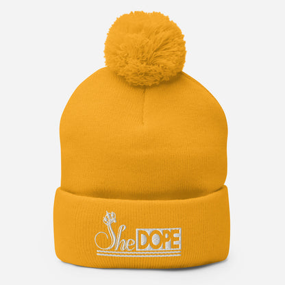 SheDOPE Pom-Pom Beanie