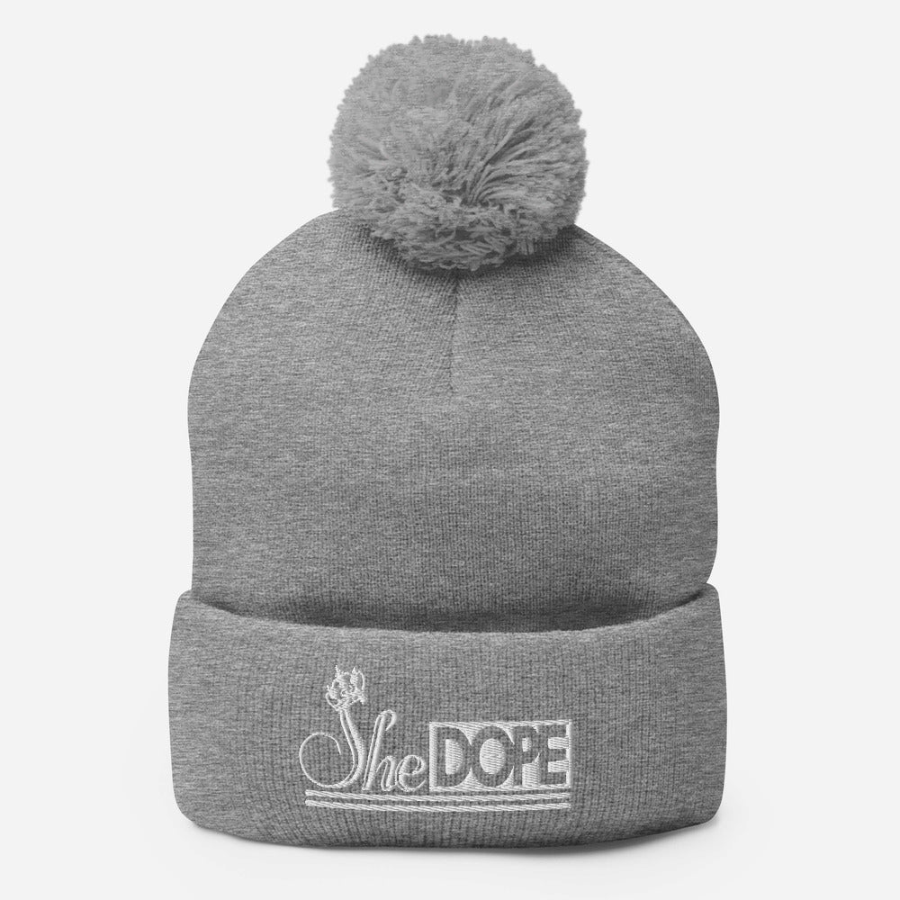 SheDOPE Pom-Pom Beanie