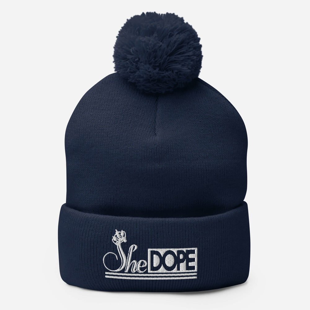 SheDOPE Pom-Pom Beanie