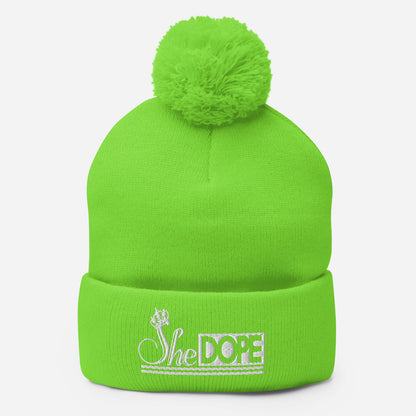 SheDOPE Pom-Pom Beanie