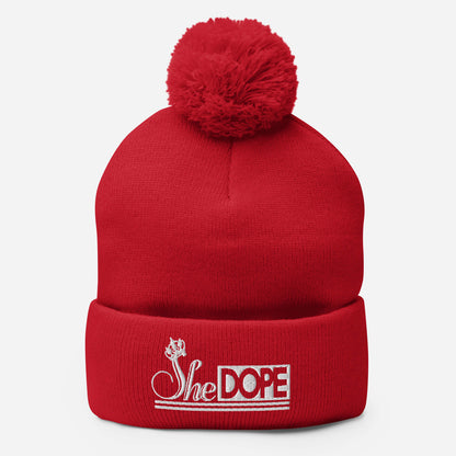 SheDOPE Pom-Pom Beanie