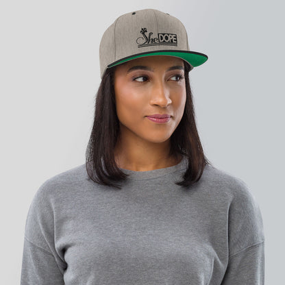 SheDOPE Snapback Hat in Black