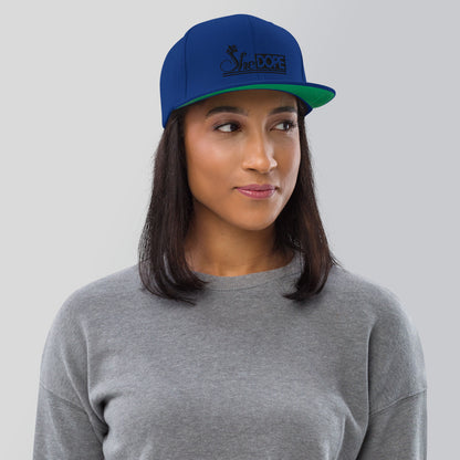 SheDOPE Snapback Hat in Black