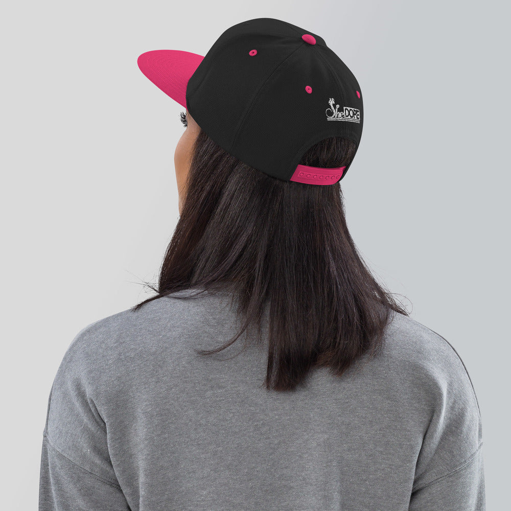 SheDope in White Snapback Hat