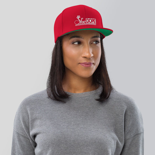 SheDope in White Snapback Hat