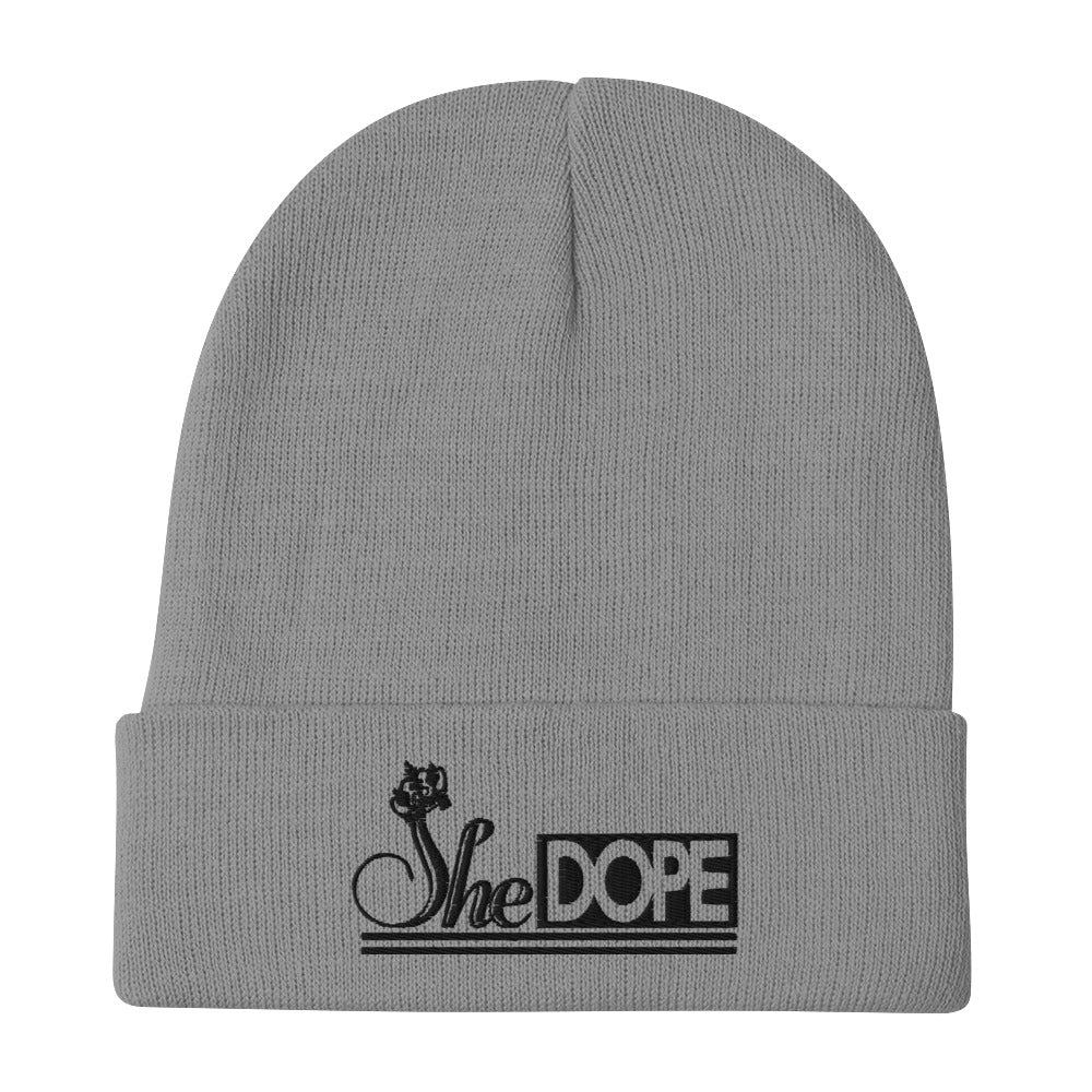 SheDope Embroidered Beanie