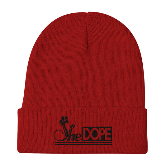 SheDope Embroidered Beanie