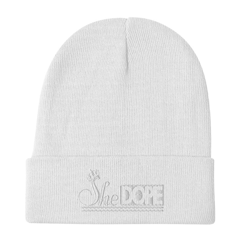 SheDope Embroidered Beanie