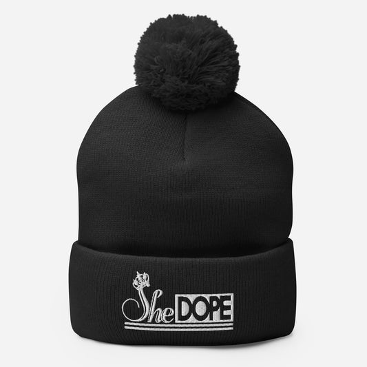 SheDope Pom-Pom Beanie