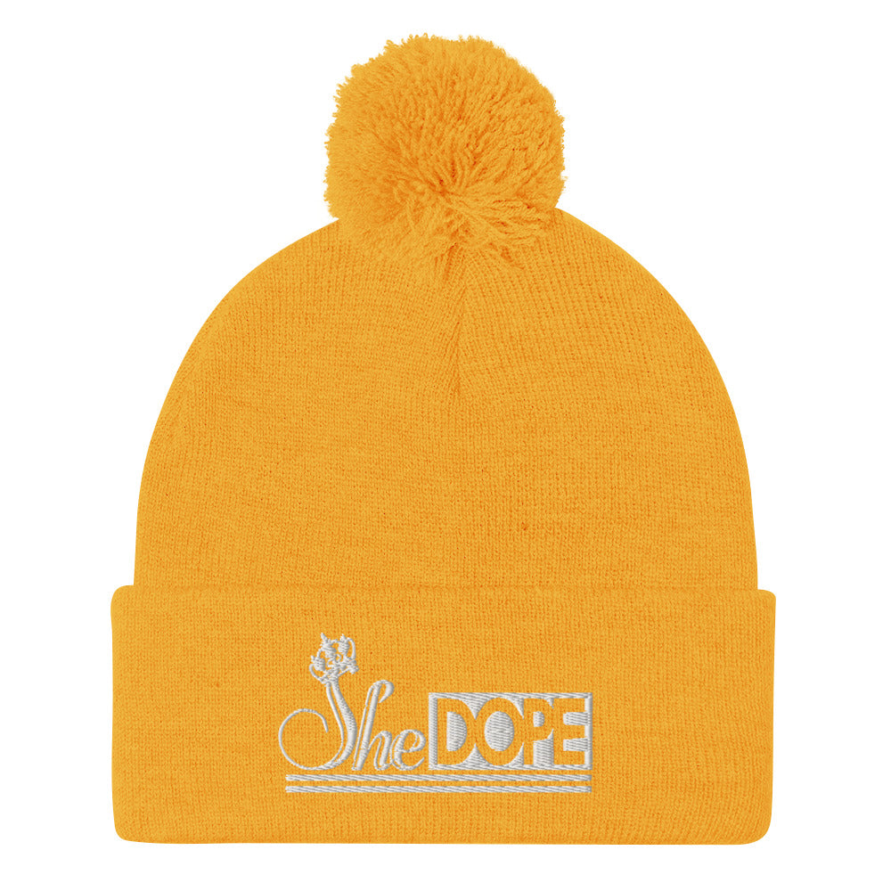 SheDope Pom-Pom Beanie