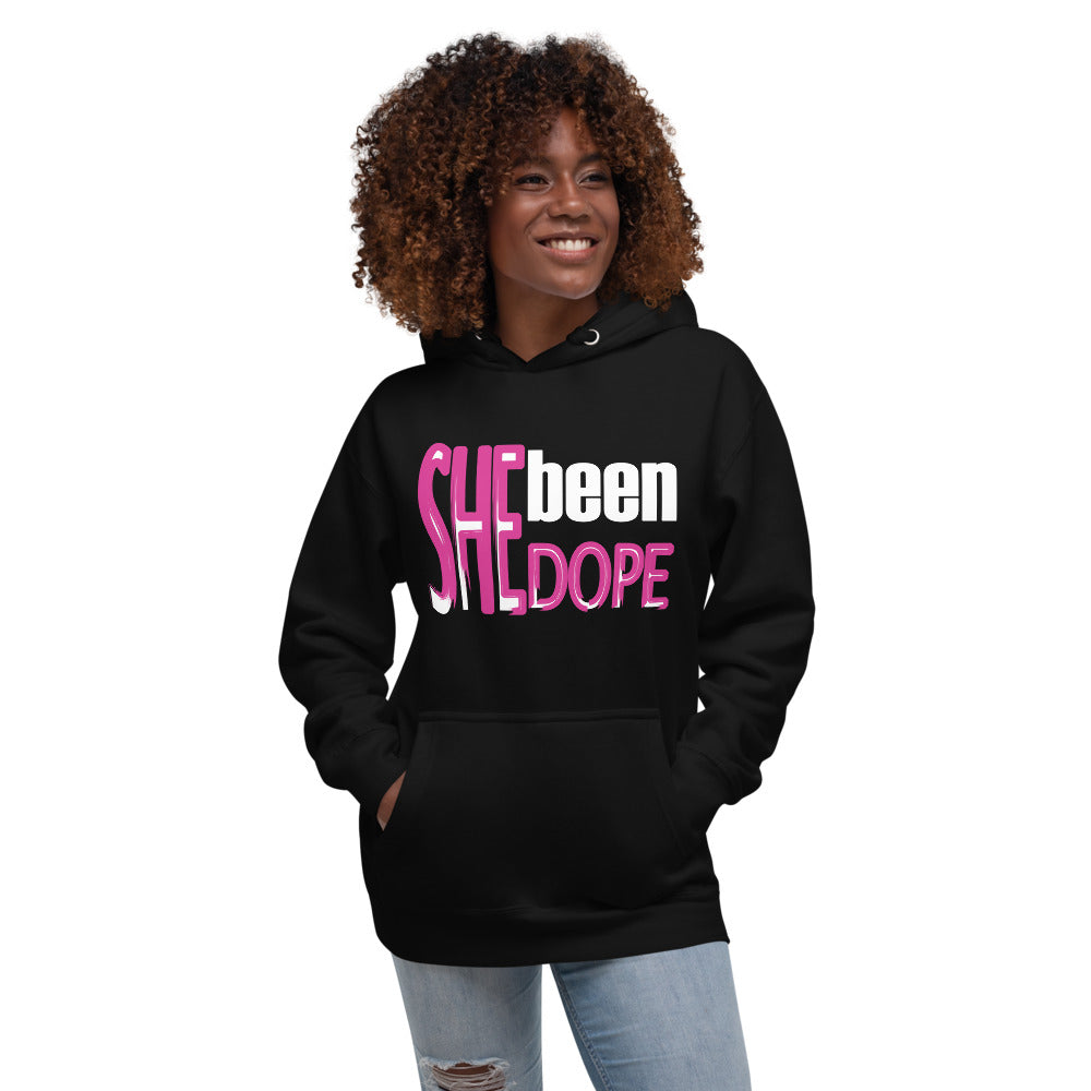 She Been Dope Pink/White Unisex Hoodie