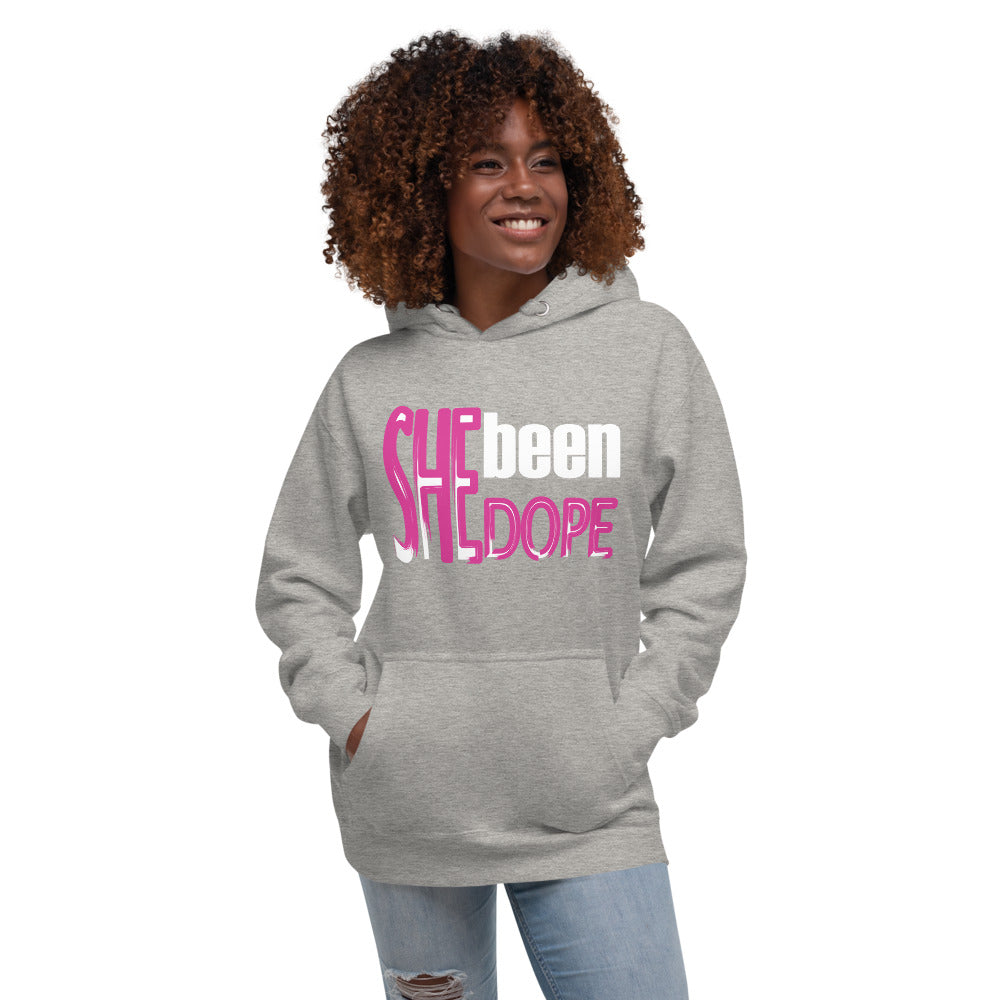 She Been Dope Pink/White Unisex Hoodie