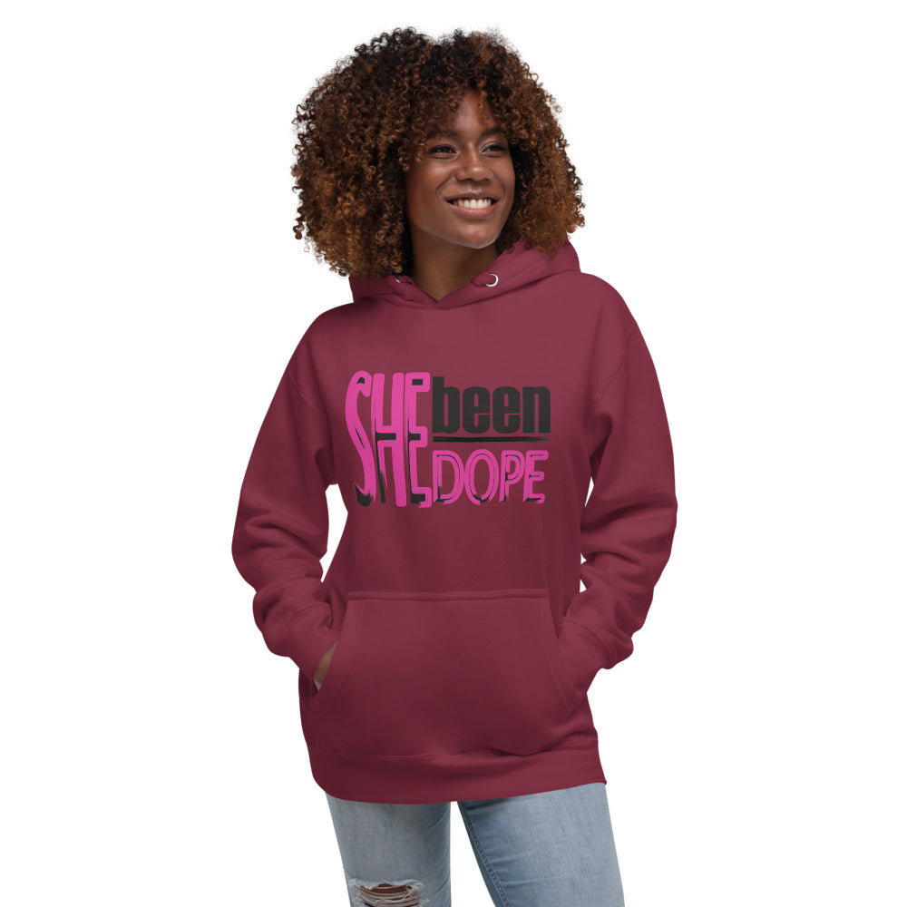 She Been Dope Pink/Black Unisex Hoodie