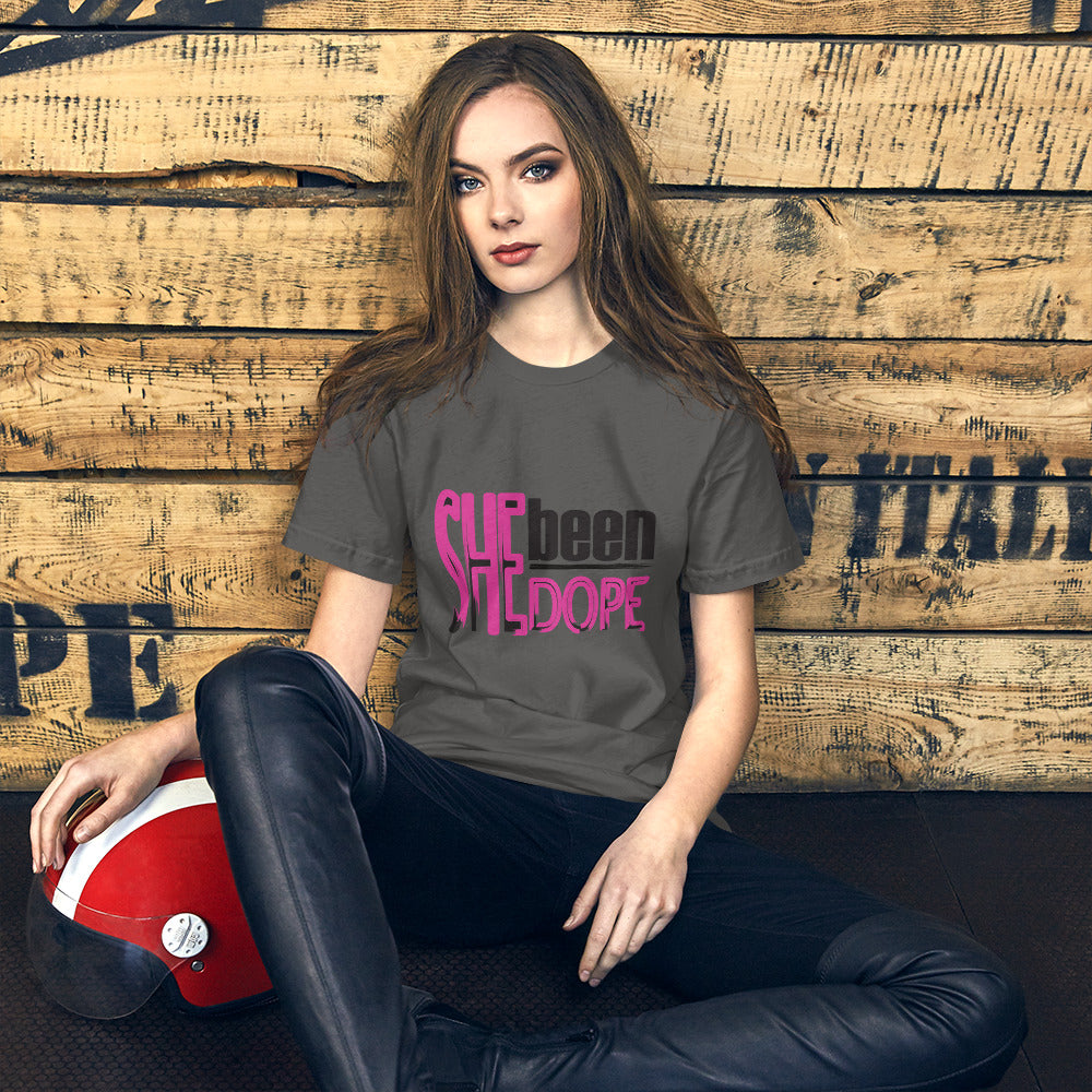 She Been Dope Pink/Black Short-Sleeve Unisex T-Shirt