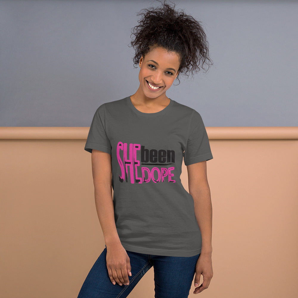 She Been Dope Pink/Black Short-Sleeve Unisex T-Shirt