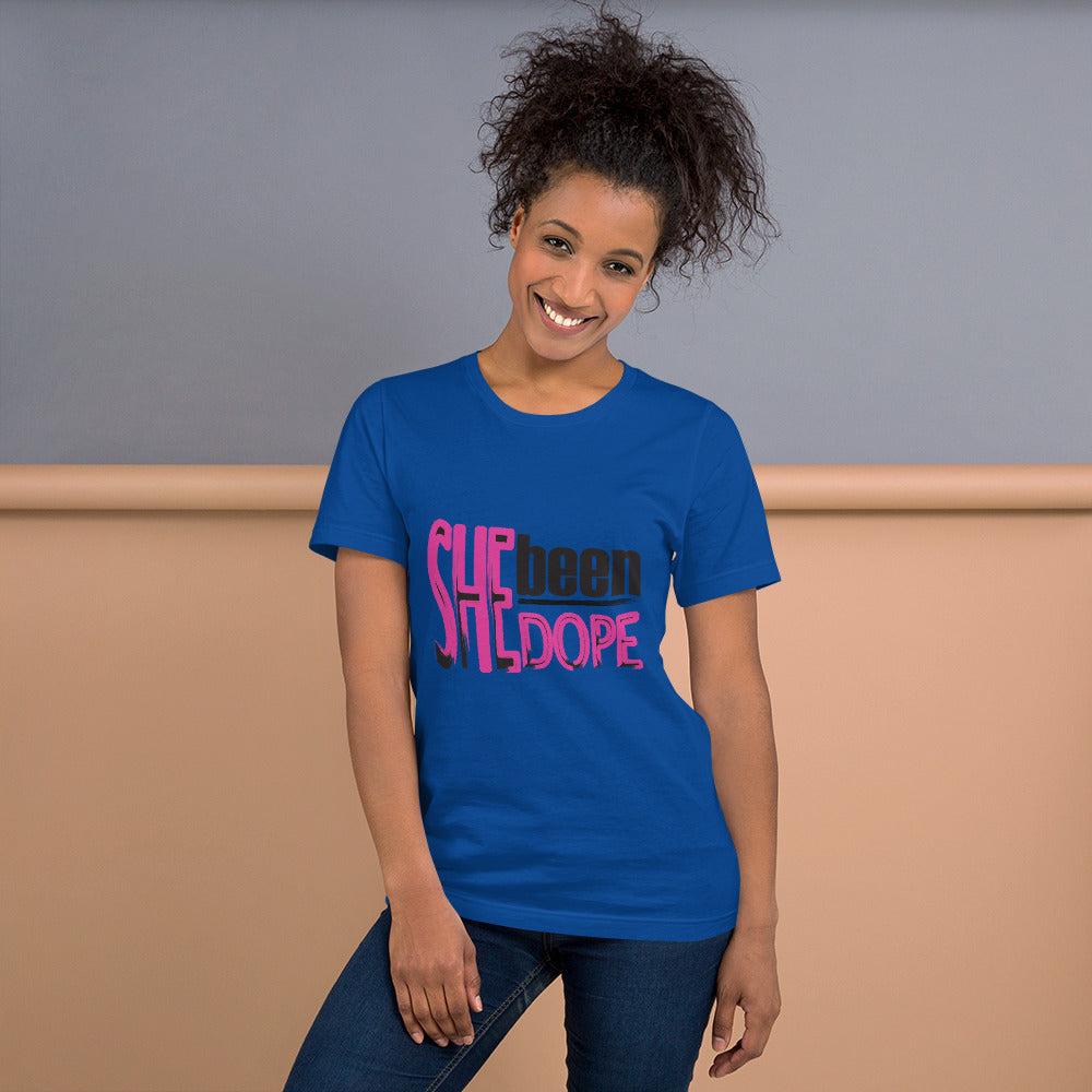 She Been Dope Pink/Black Short-Sleeve Unisex T-Shirt