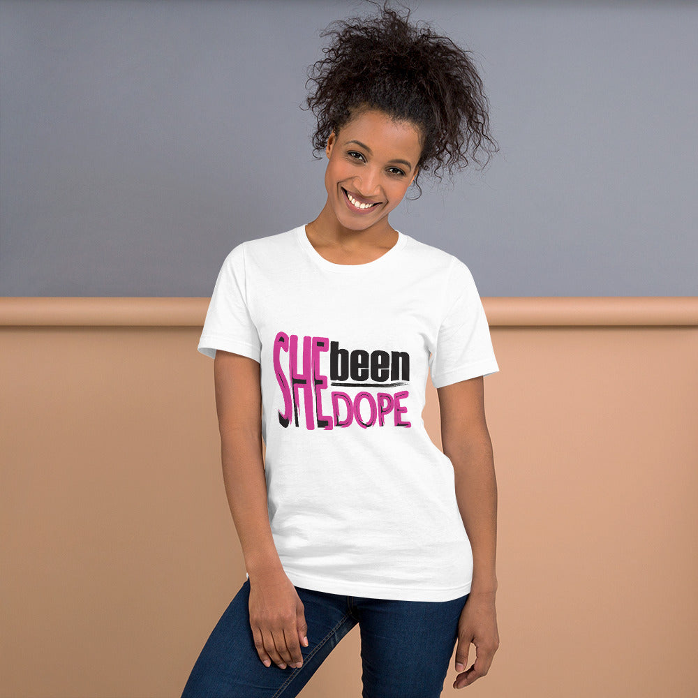 She Been Dope Pink/Black Short-Sleeve Unisex T-Shirt