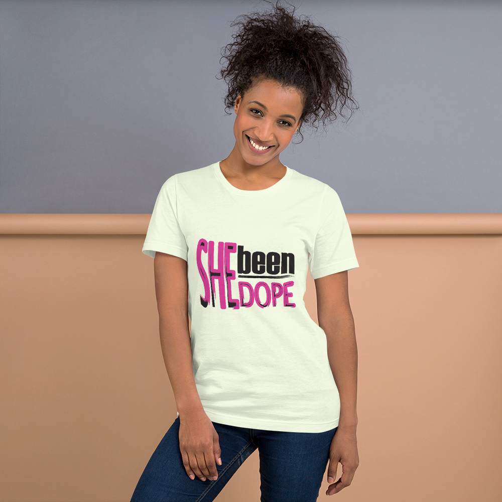 She Been Dope Pink/Black Short-Sleeve Unisex T-Shirt