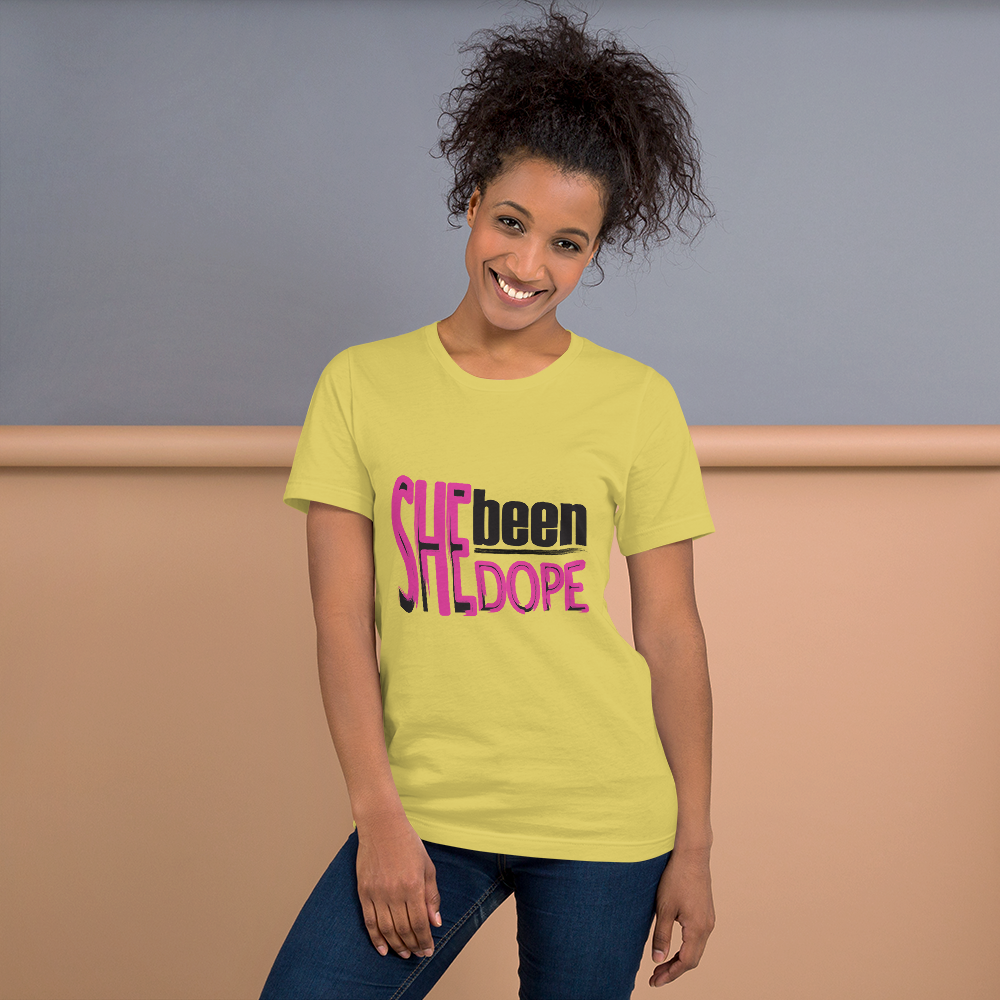 She Been Dope Pink/Black Short-Sleeve Unisex T-Shirt