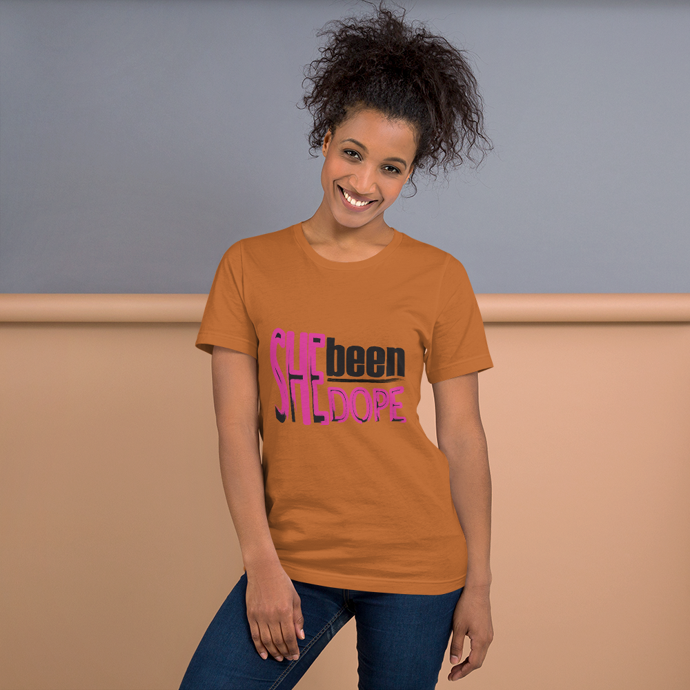 She Been Dope Pink/Black Short-Sleeve Unisex T-Shirt